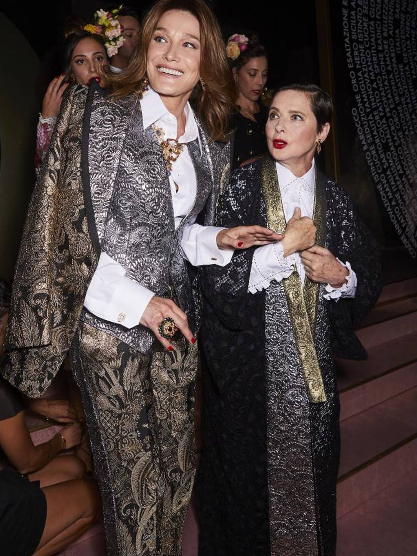 Carla Bruni e Isabella Rossellini. (Dolce & Gabbana)