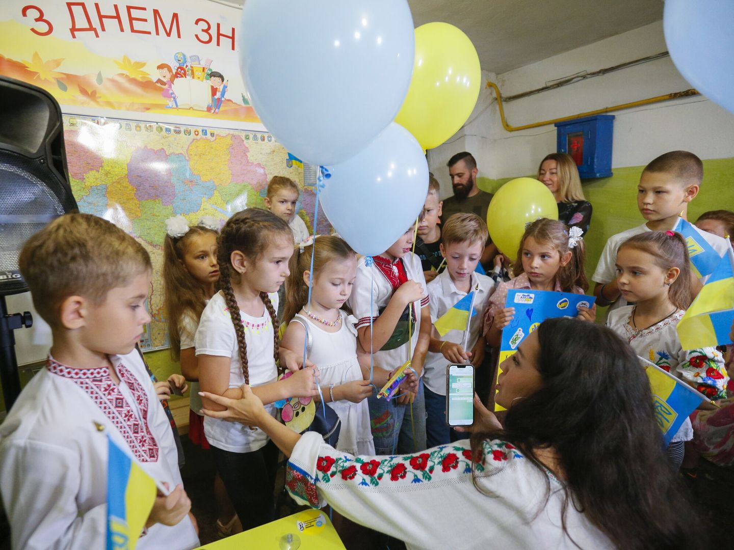 Niños de desplazados en Odesa. (EFE/STR )