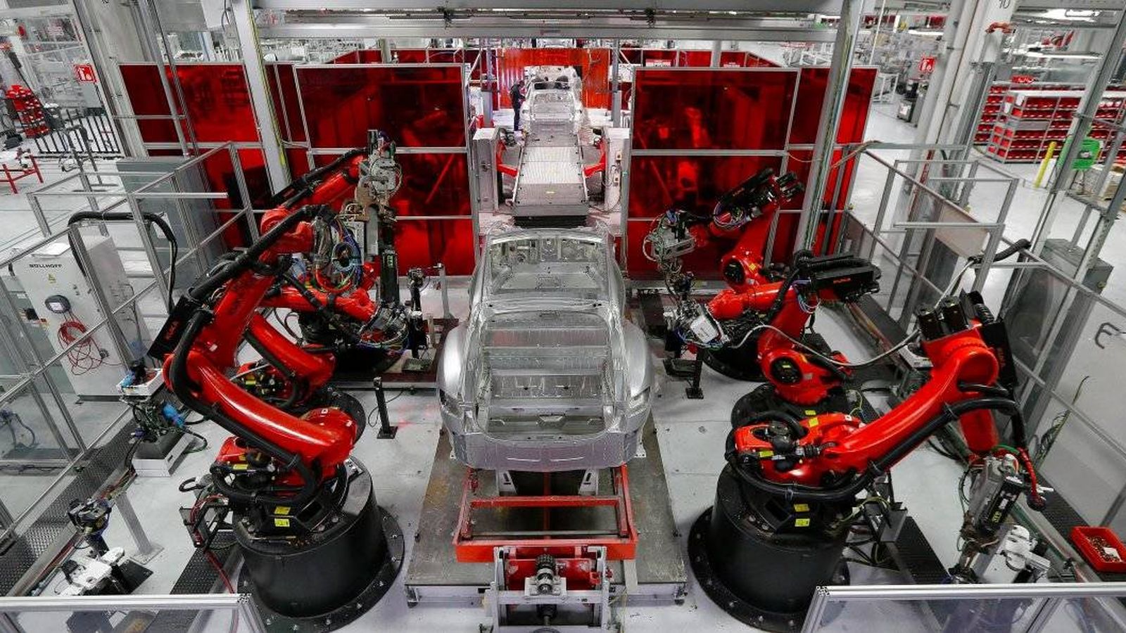 Foto: Vista del interior de una de las fábricas de Tesla