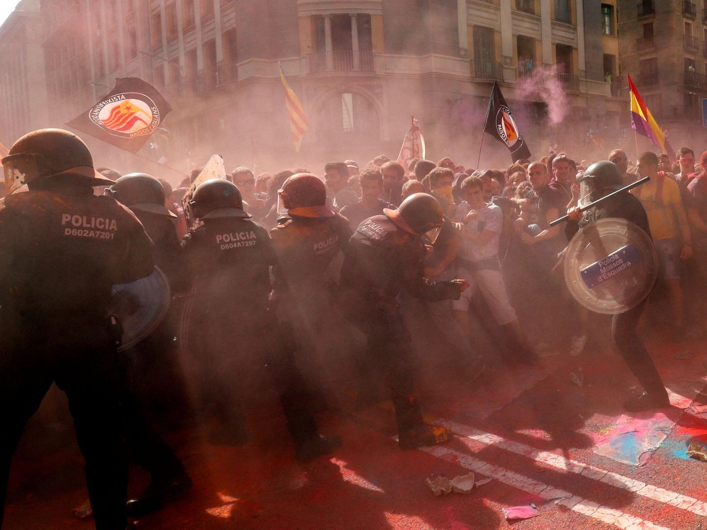 Protestas en Barcelona, en una imagen de 2018. (Albert Gea)