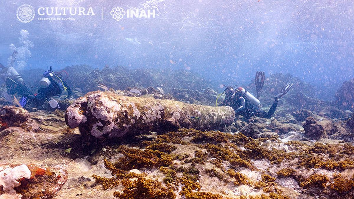México descubre un extraño naufragio de hace más de dos siglos entre sus corales