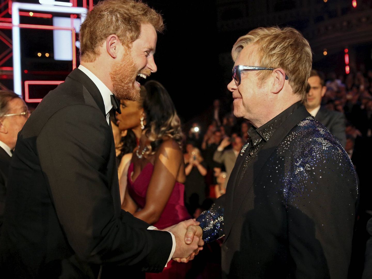 Harry y Elton John son grandes amigos gracias a la amistad del cantante y Lady Di. (Gtres)
