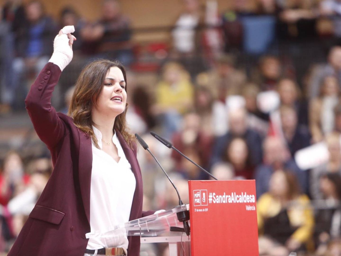 La candidata del PSOE para Valencia ciudad, Sandra Gómez. (PSOE)