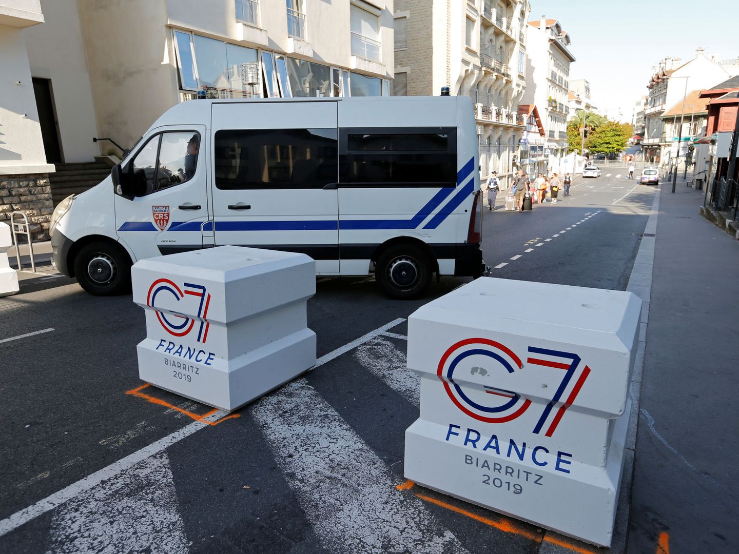 La ciudad de Biarritz, preparada para acoger el G-7. (Reuters)