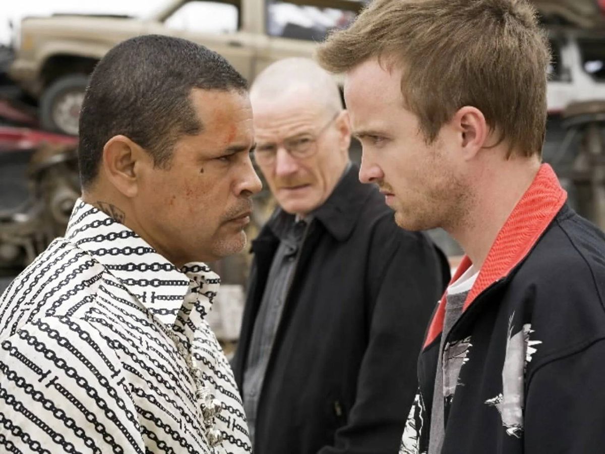 Foto: El personaje de Tuco, junto a los protagonistas de 'Breaking Bad'. (AMC)