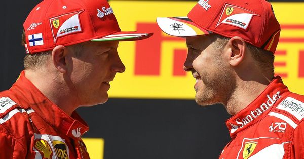 Foto: Raikkonen y Vettel en el podio del pasado GP de Hungría. (EFE)