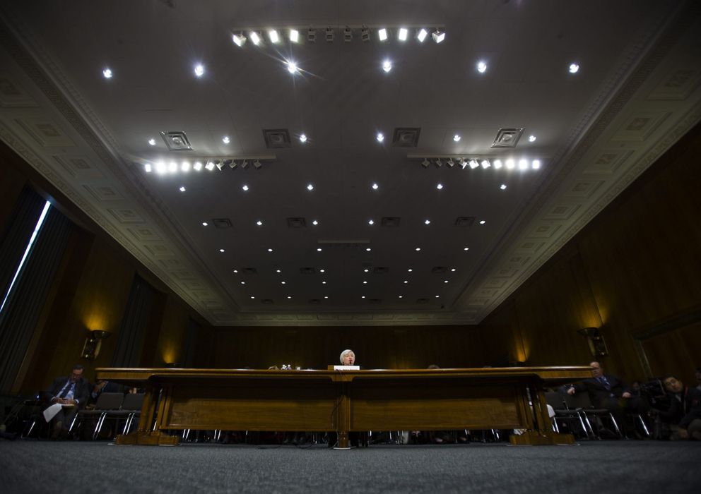 Foto: Janet Yellen, durante su testimonio en el Senado en la jornada de ayer 