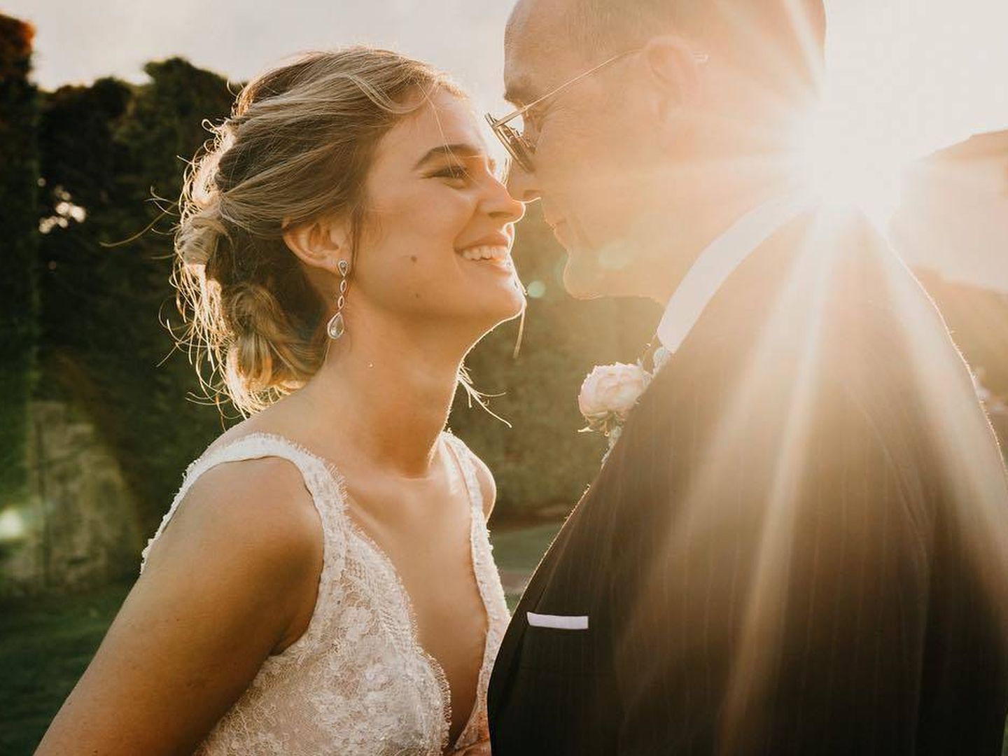 Laura Escanes y Risto Mejide el día de su boda. (Instagram)