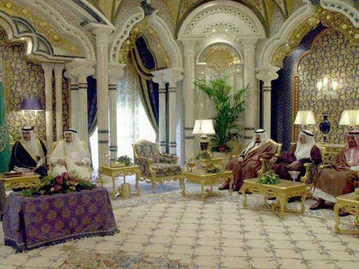 Interior del palacio de la familia real saudí en Marbella.