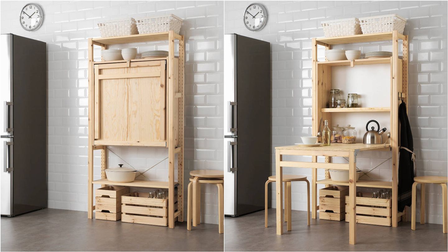 Muebles plegables de Ikea para decorar casas pequeñas. (Cortesía)