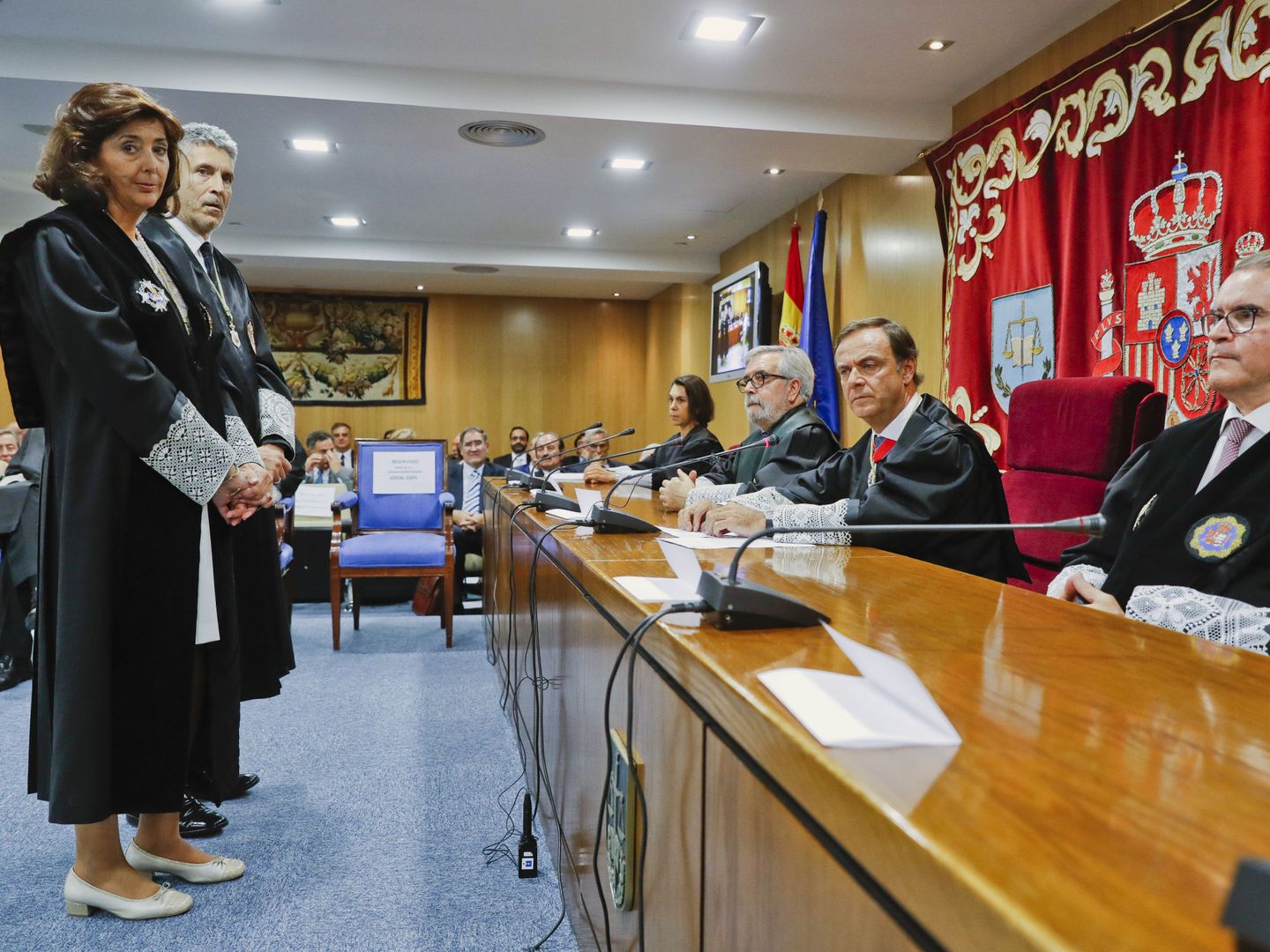 Concepción Espejel, durante su toma de posesión en la Sala de lo Penal de la Audiencia Nacional hace un año. (EFE)