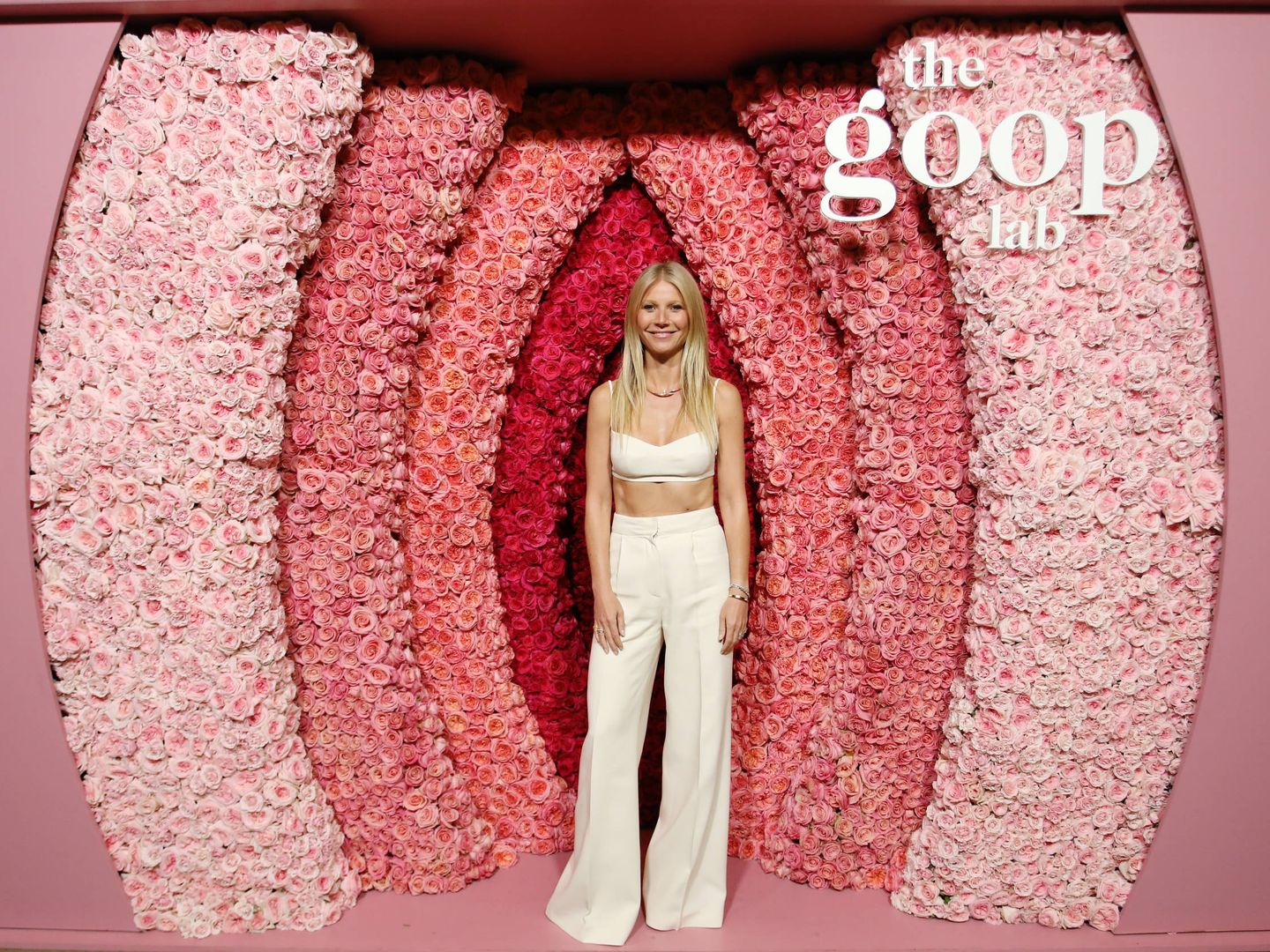 Gwyneth Paltrow, durante la promoción de los productos que vende en Goop. (Getty)