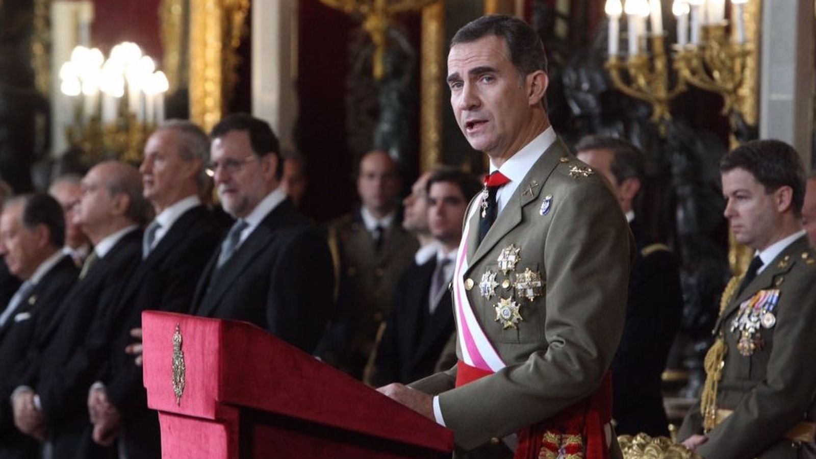 Foto: El rey durante su discurso en la recepción durante la Pascua Militar. (EFE)