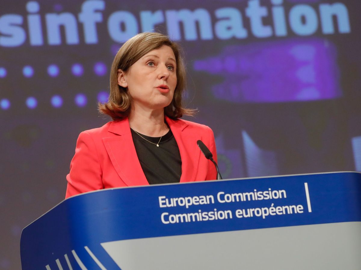 Foto: Vera Jourová, vicepresidenta de la Comisión Europea. (EFE/EPA/Stephanie Lecocq)