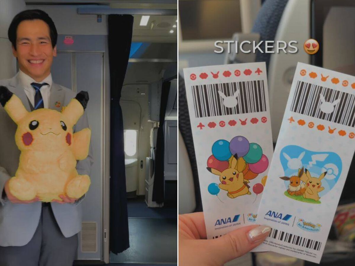 Foto: Una 'influencer' muestra el vuelo único a Bangkok que vivió a bordo de un avión de Pikachu (Instagram/@heyitssharla)