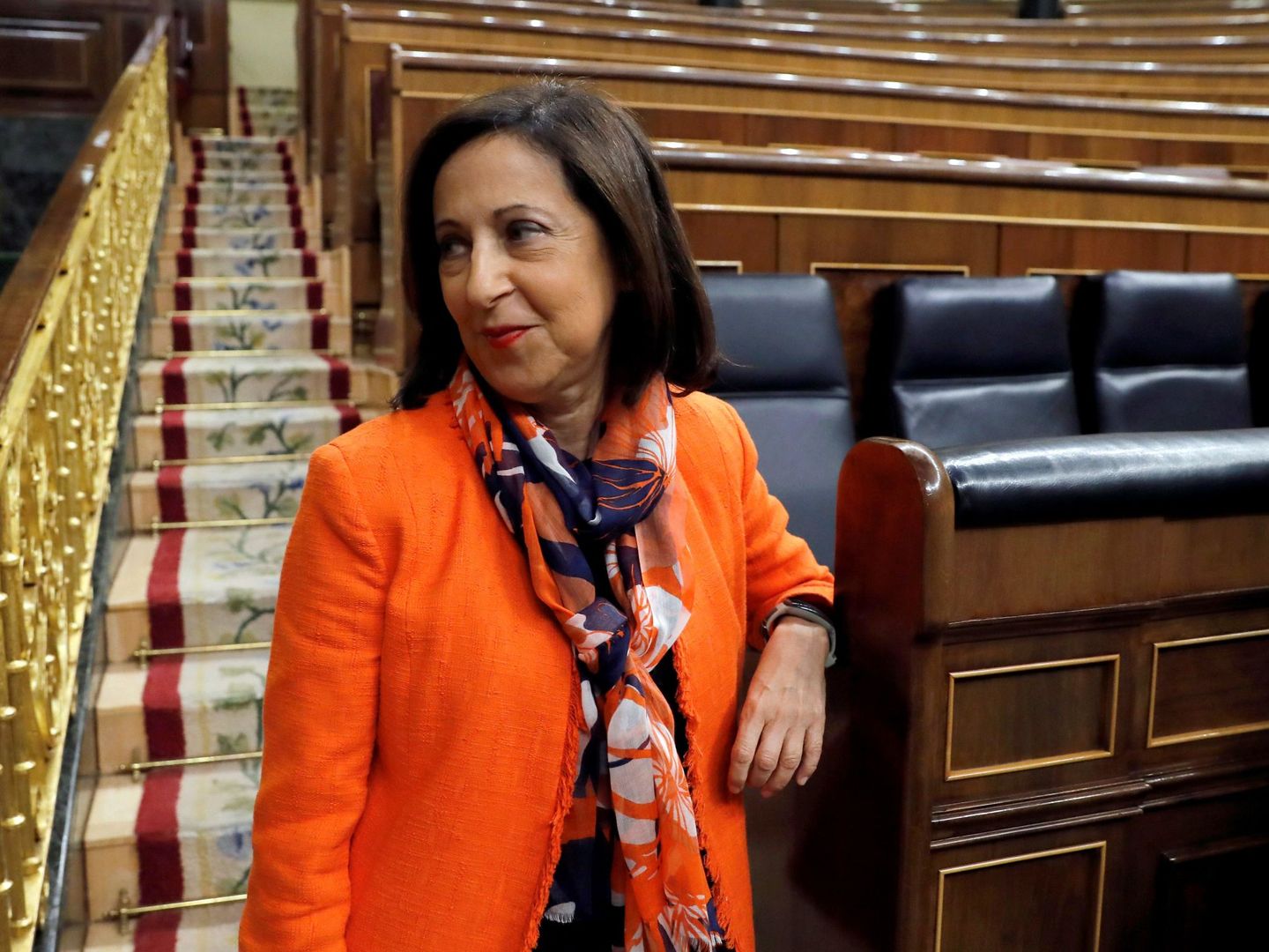 La ministra de Defensa, Margarita Robles, en el Congreso de los Diputados, el 17 de octubre de 2018. (EFE)