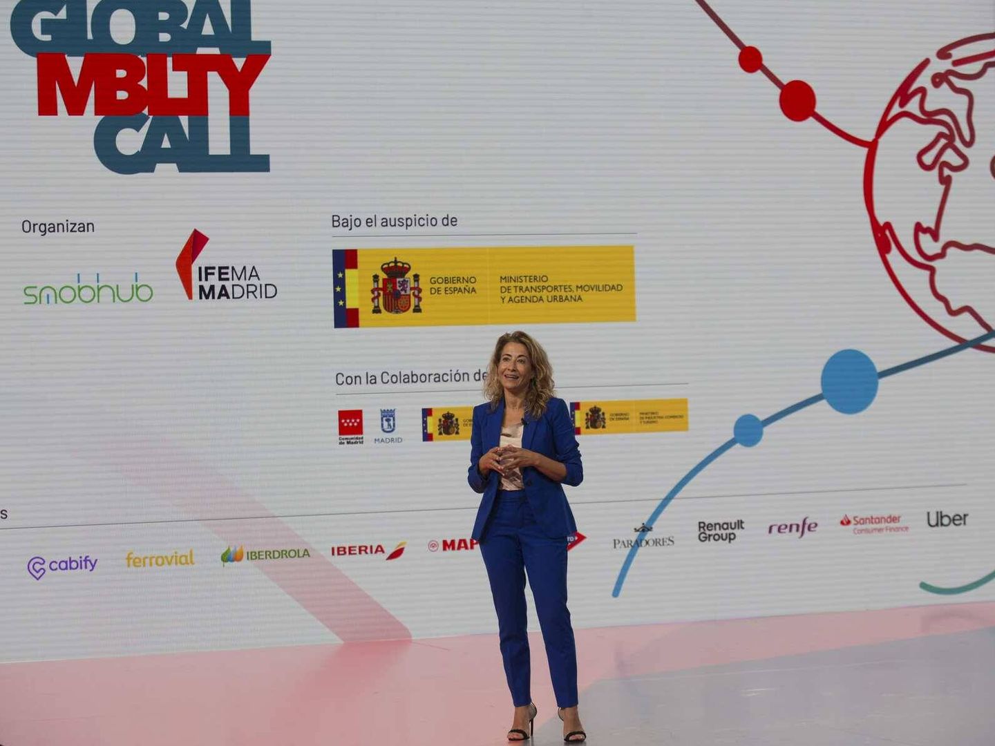 La presentación de Global Mobility Call fue la primera intervención de Raquel Sánchez como nueva ministra de Transportes.