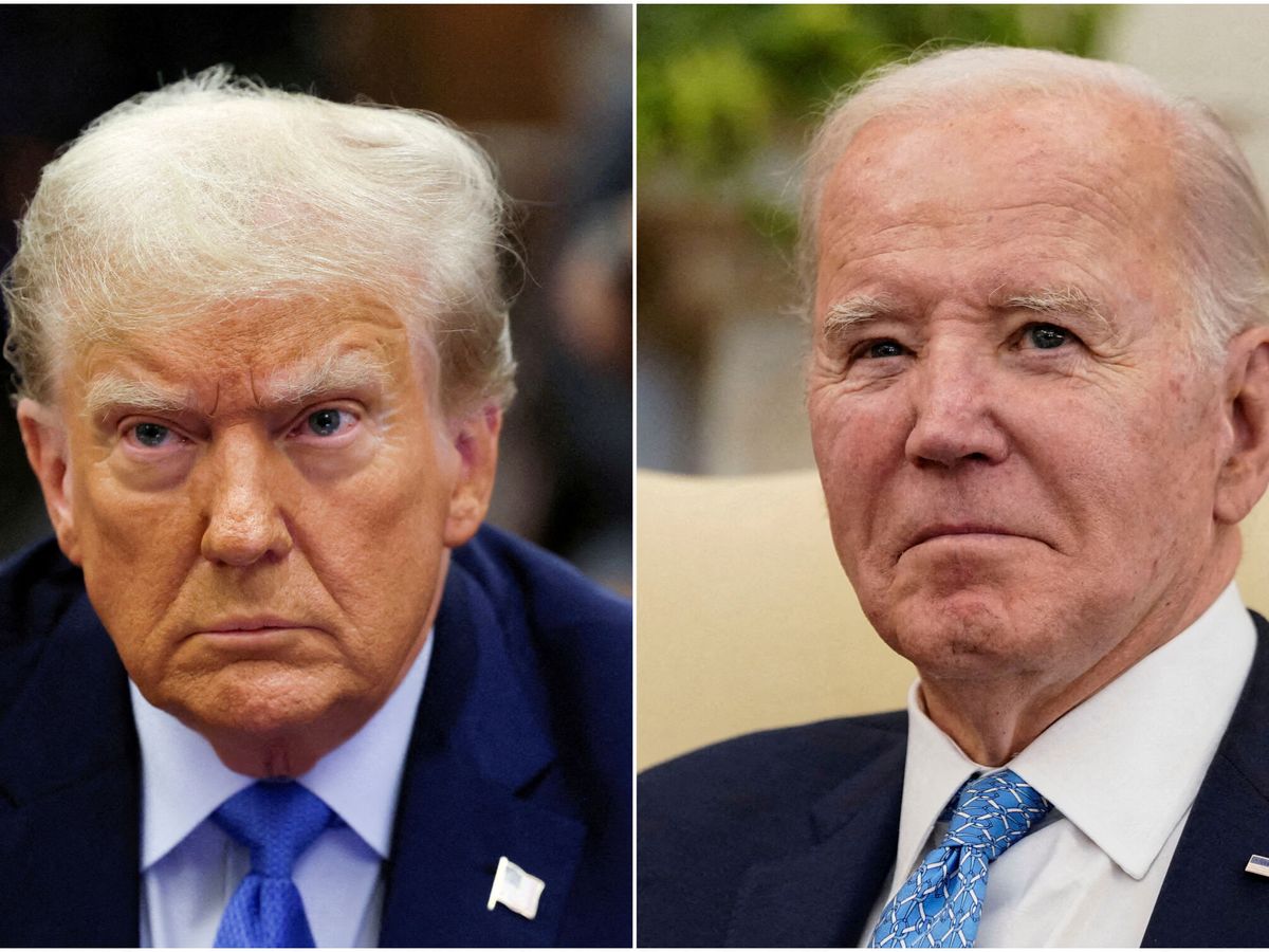 Foto: Fotografía combinada que muestra al expresidente de EEUU Donald Trump y al actual presidente, Joe Biden. (Reuters/Brendan McDermid)