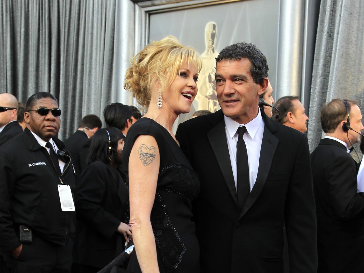 Foto:  Melanie Griffith y Antonio Banderas, en la edición 84 de los Oscar. (Reuters)