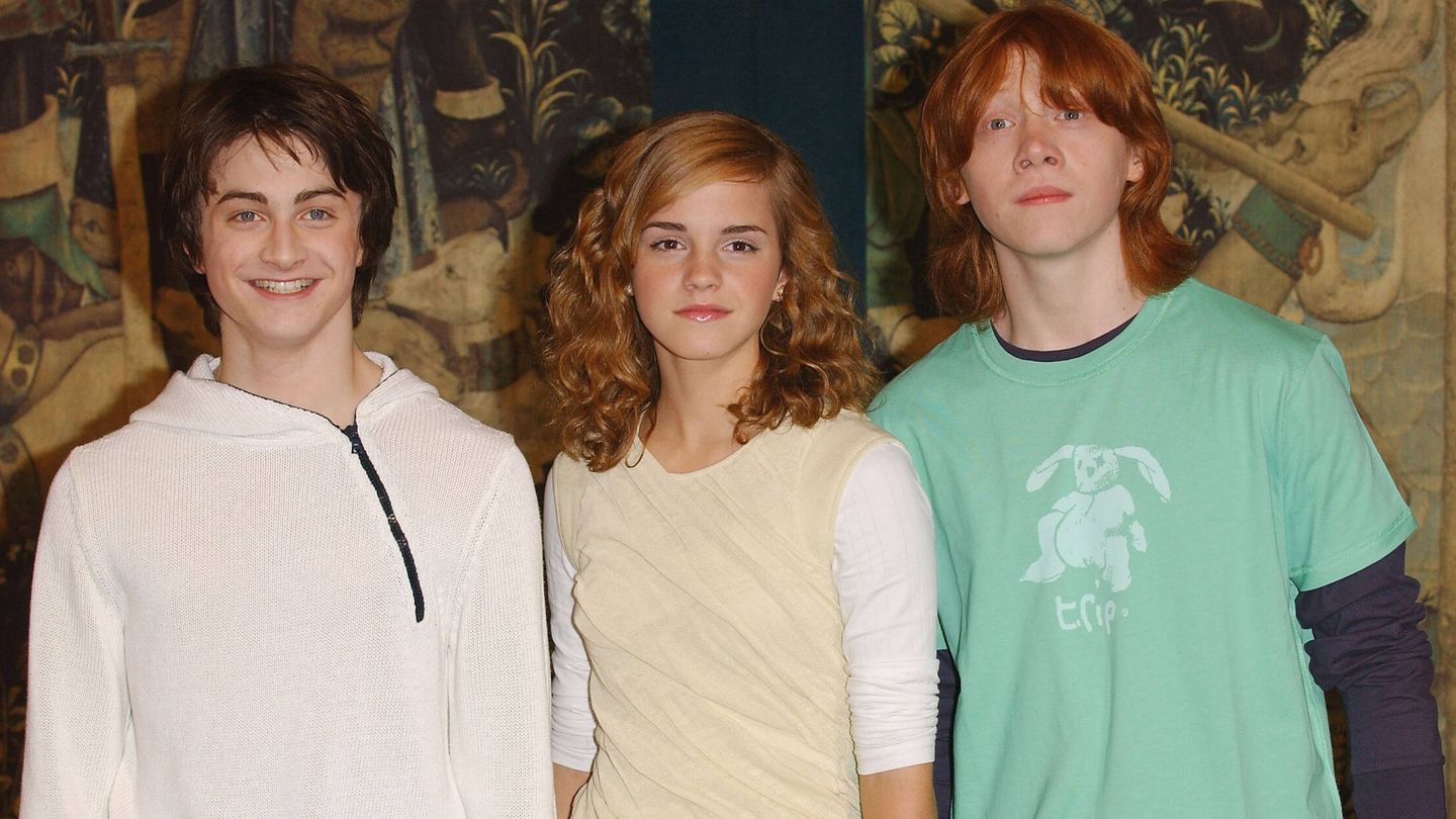 Los protagonistas de 'Harry Potter', en 2004. (Getty)