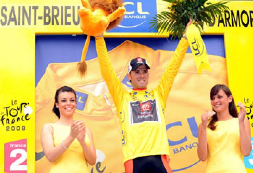 Foto: Valverde mantiene el maillot amarillo y el noruego Hushovd gana la etapa