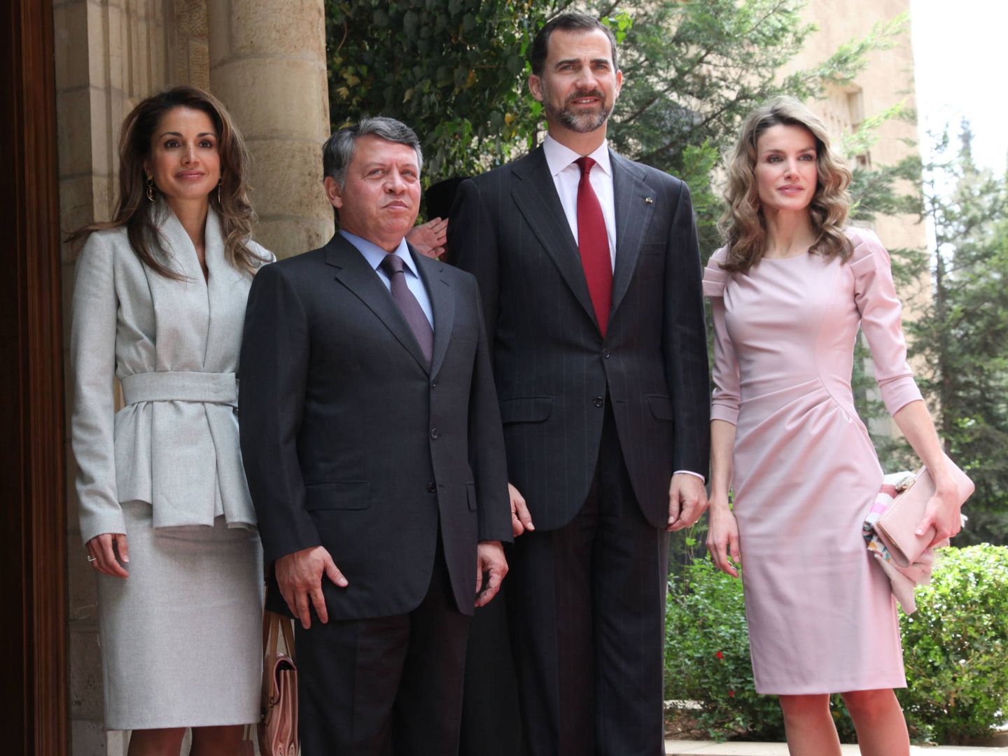 Los reyes de Jordania con los de España. (Reuters)