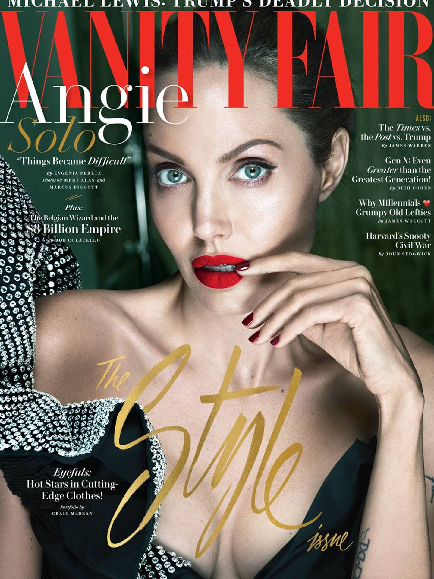 Angelina Jolie en la portada de la revista 'Vanity Fair'.