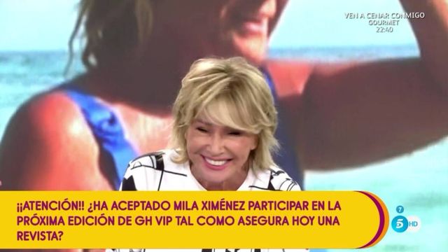 Momento en el que Mila Ximénez comenta que se convierte en concursante de 'GH VIP 7'