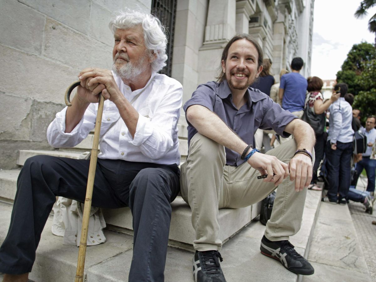 Foto: Xosé Manuel Beiras y Pablo Iglesias, en una imagen de 2015. (EFE/Cabalar)
