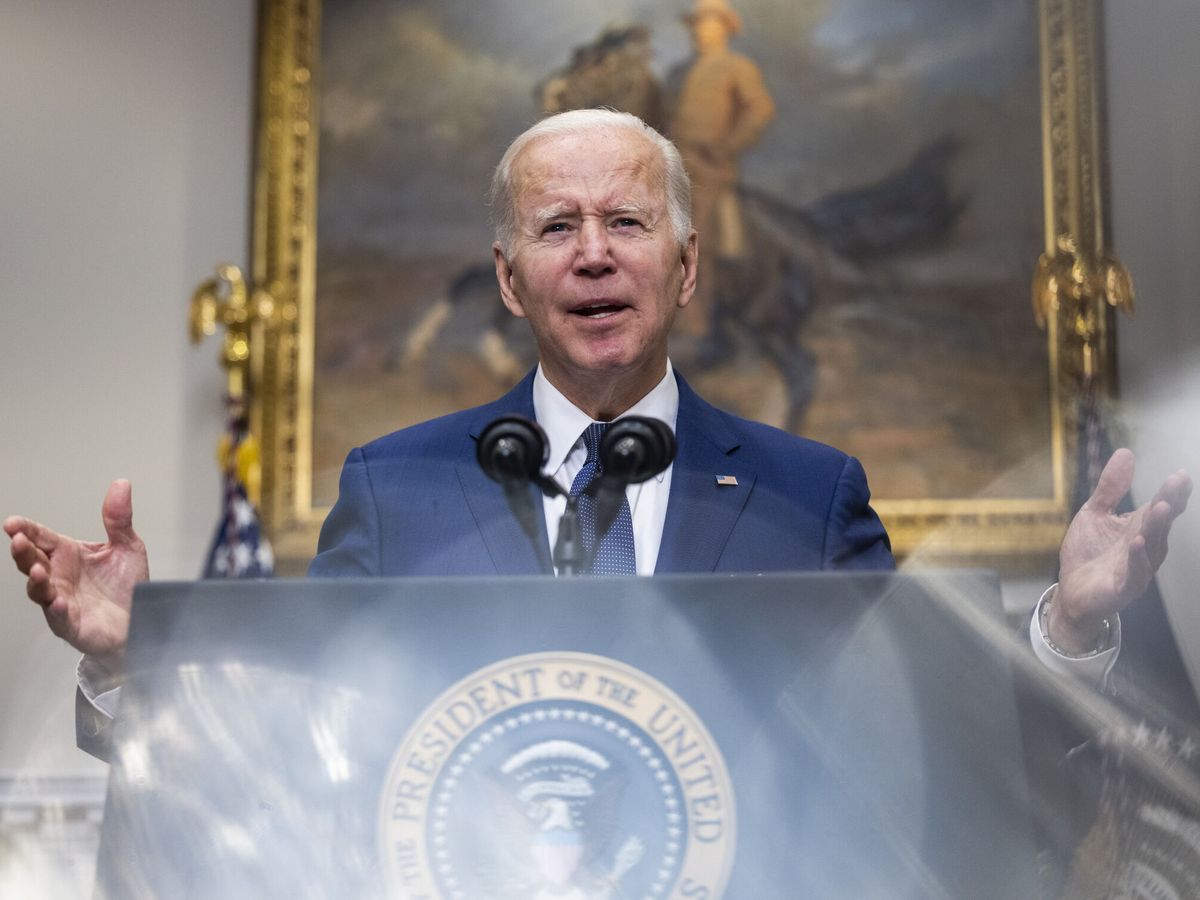 Foto: Joe Biden durante su discurso. (EFE/EPA/Jim Lo Scalzo)