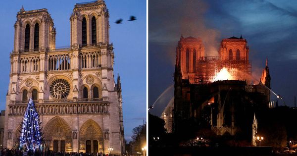 Notre Dame de París, antes y después: así era la catedral (y sus obras)  antes del incendio