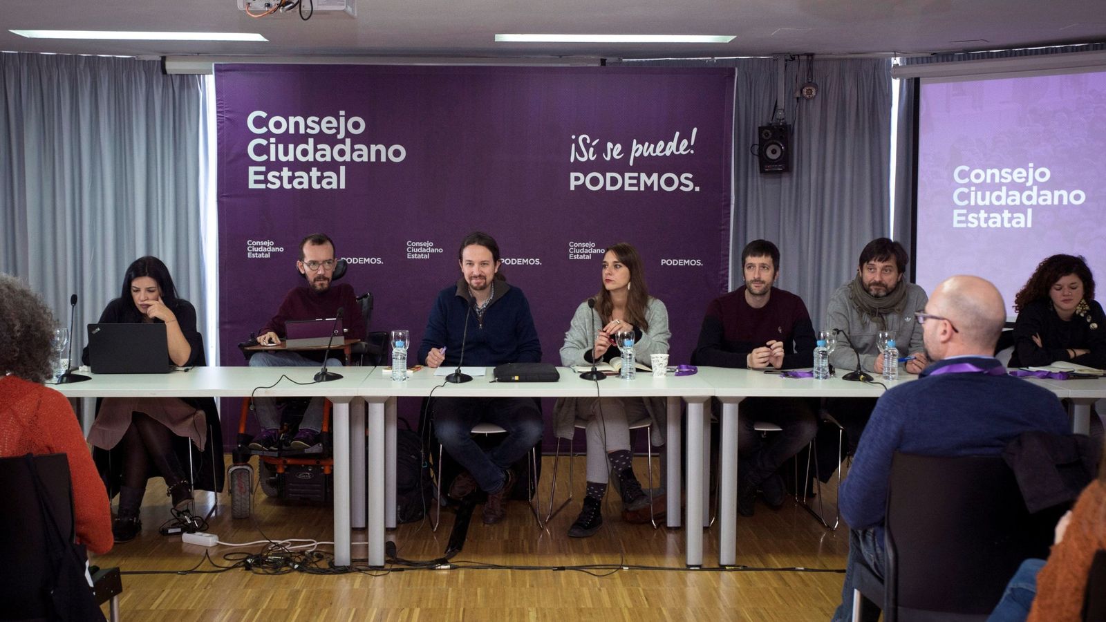 Foto: Pablo Iglesias preside el último consejo ciudadano estatal del partido, celebrado el pasado mes de noviembre. (EFE)