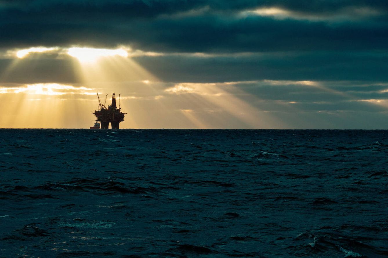 Plataforma petrolífera en el Mar del Norte. (iStock)