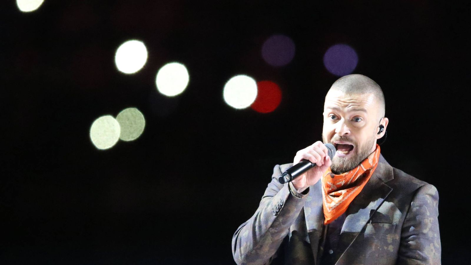 Foto: Justin Timberlake en el descanso de la Super Bowl. (Reuters)