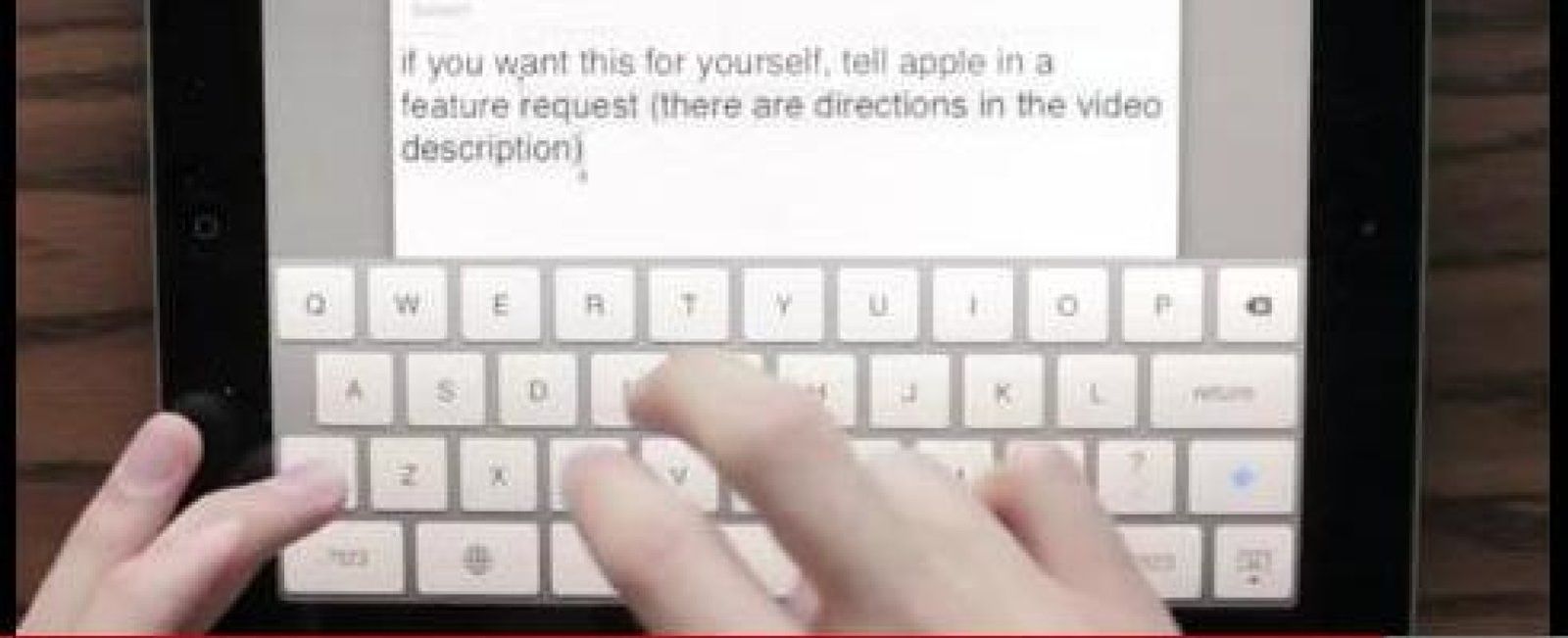 Foto: Un usuario revoluciona el teclado virtual del iPad