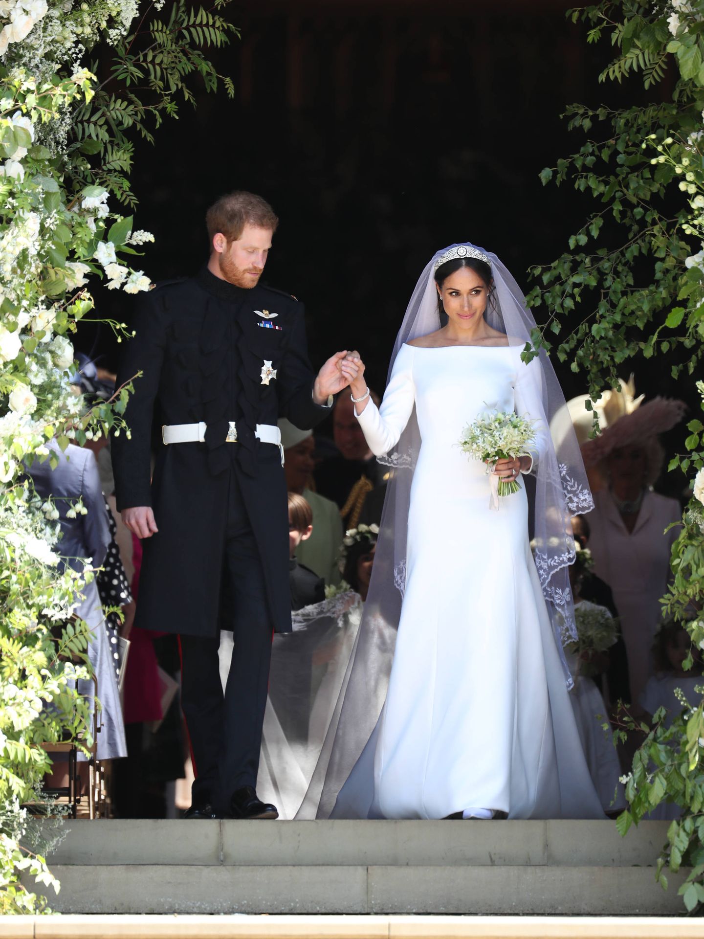 El príncipe Harry y Meghan Markle, el día de su boda. (Getty)