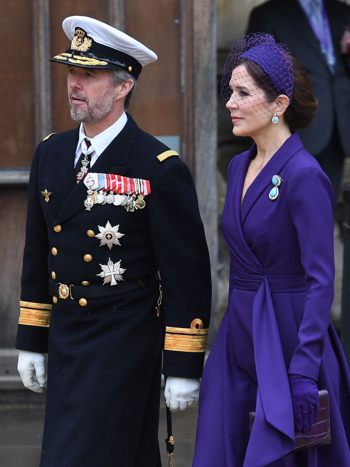 Federico y Mary de Dinamarca en la coronación de Carlos III. (EFE)