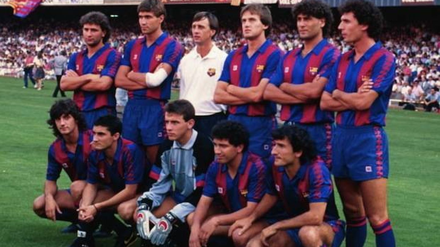 Los 11 fichajes de Johan Cruyff cuando llegó al Barça. 