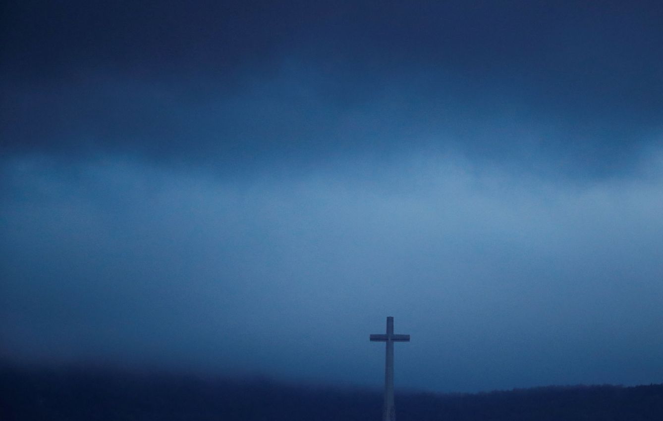 El Valle de los Caídos, esta mañana. (Reuters)