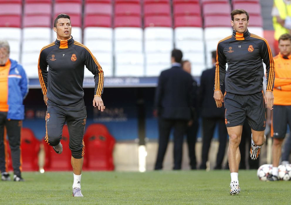 Foto: Cristiano y Gareth Bale en el último entrenamiento antes de la pasada final de Champions. 