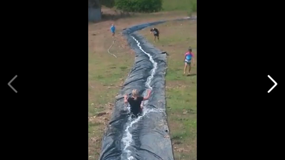 El tobogán casero más largo del mundo: un recorrido de 30 segundos de caída