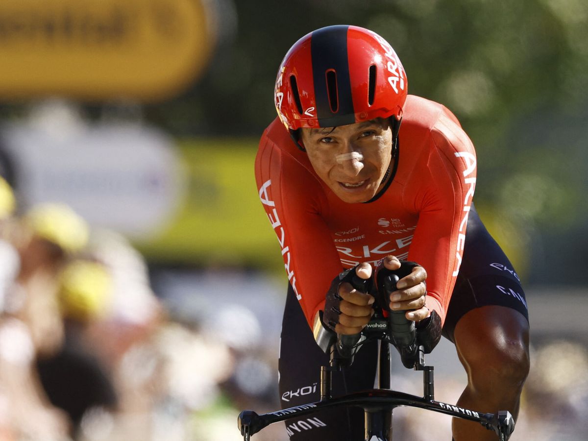 Foto: Nairo Quintana, durante la etapa 20 del Tour de Francia. (Reuters/Gonzalo Fuentes)