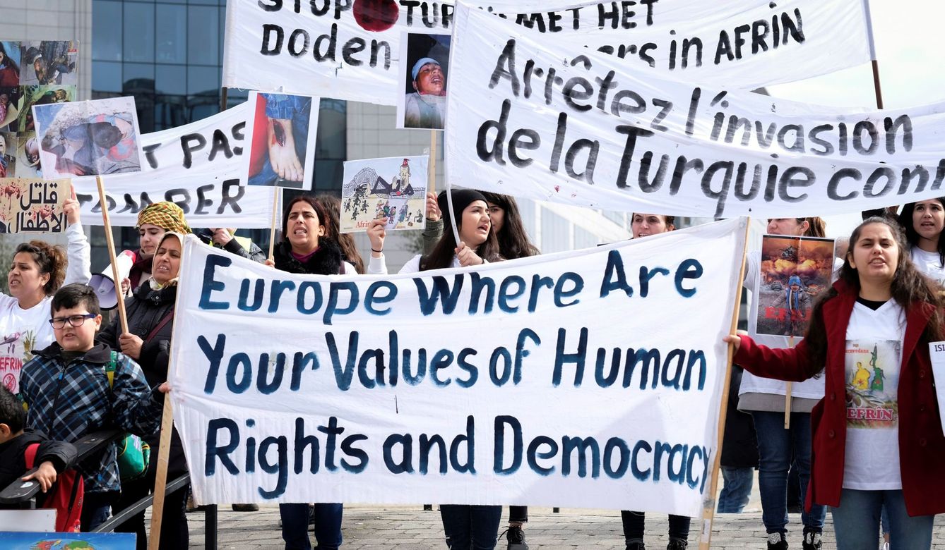 Manifestación por los Derechos Humanos en Bruselas. (EFE)