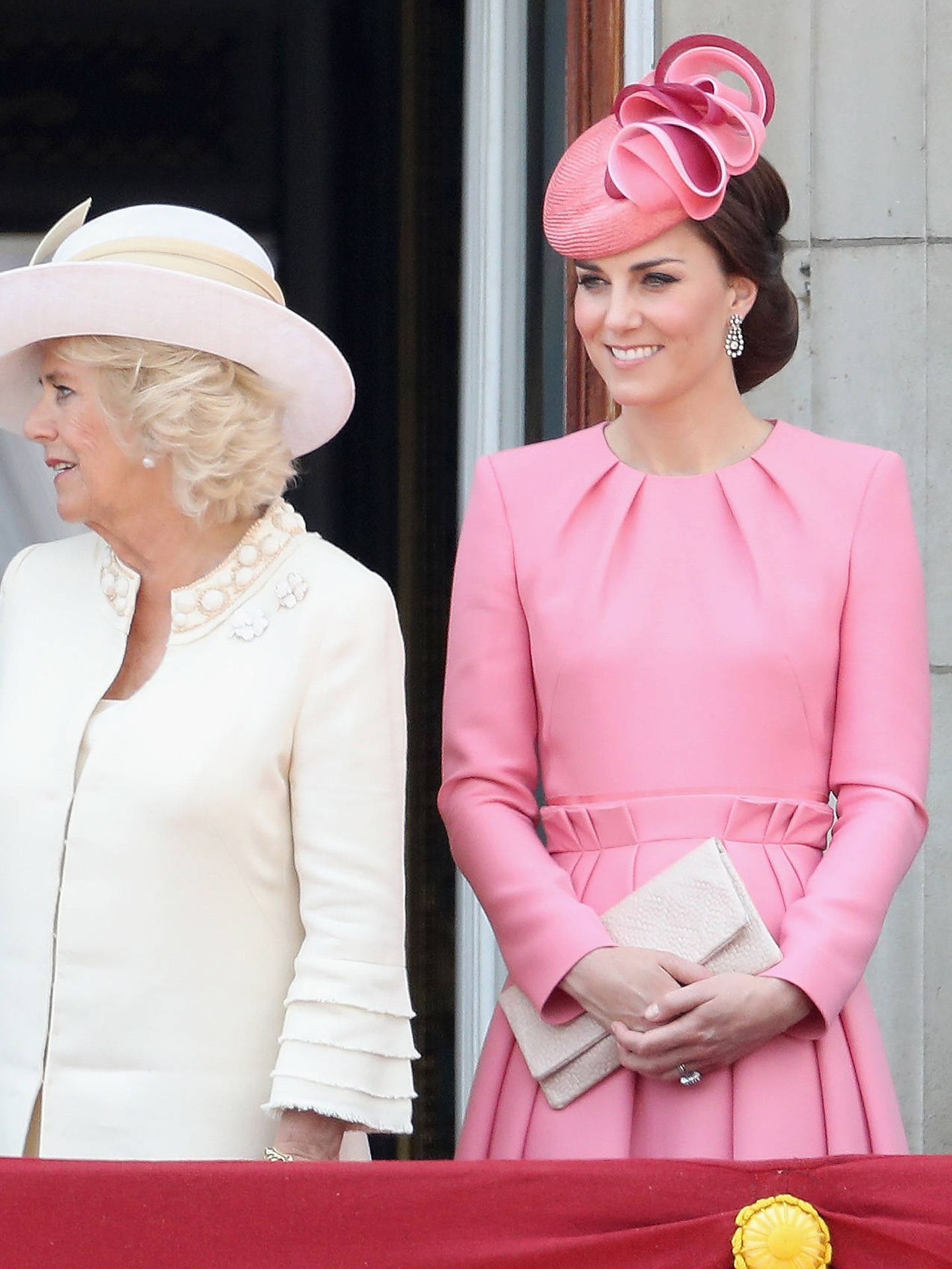 Kate Middleton, con un diseño rosa de Alexander McQueen. (Getty Images/Chris Jackson)