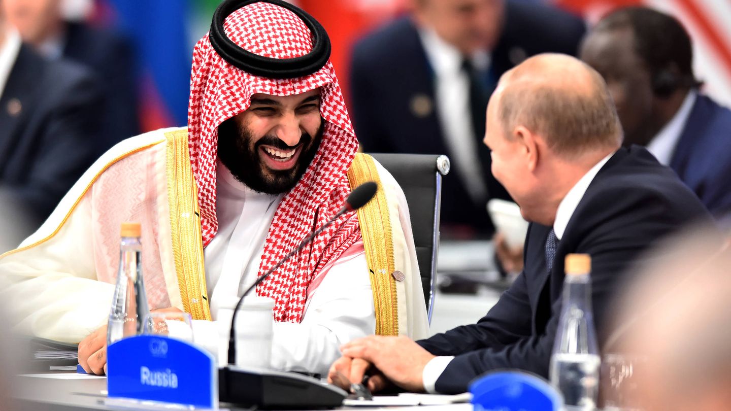 Bin Salman y Putin, en el último G20. (Getty)
