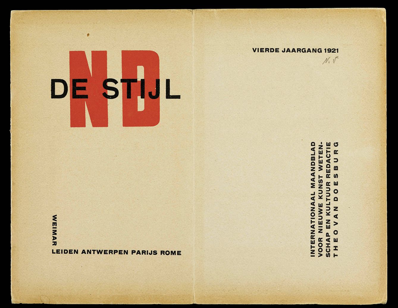 Imagen de la revista De Stijl (1917-1932).