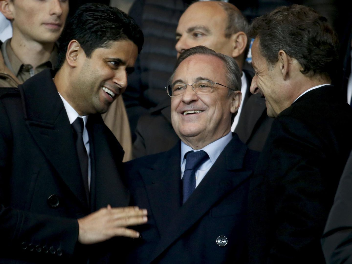 Nasser Al-Khelaifi (i) y Florentino Pérez, presidentes del PSG y el Real Madrid. (Reuters)