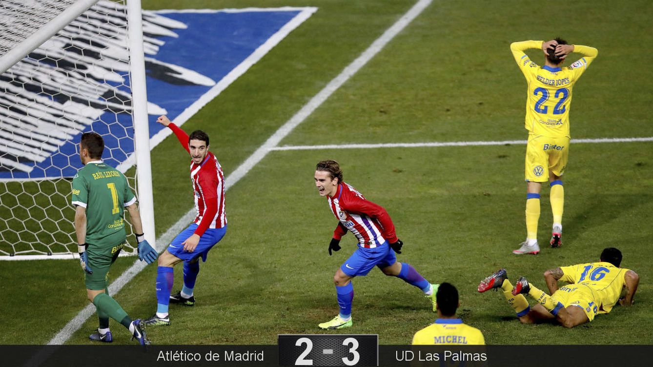 Foto: Griezmann, en el momento de marcar el 1-0 (Juanjo Martín/EFE).