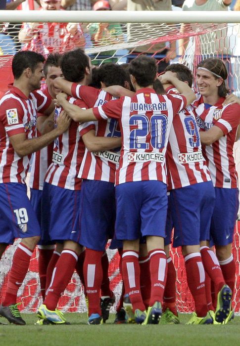 Foto: El Atlético celebra el gol de Tiago (Efe).