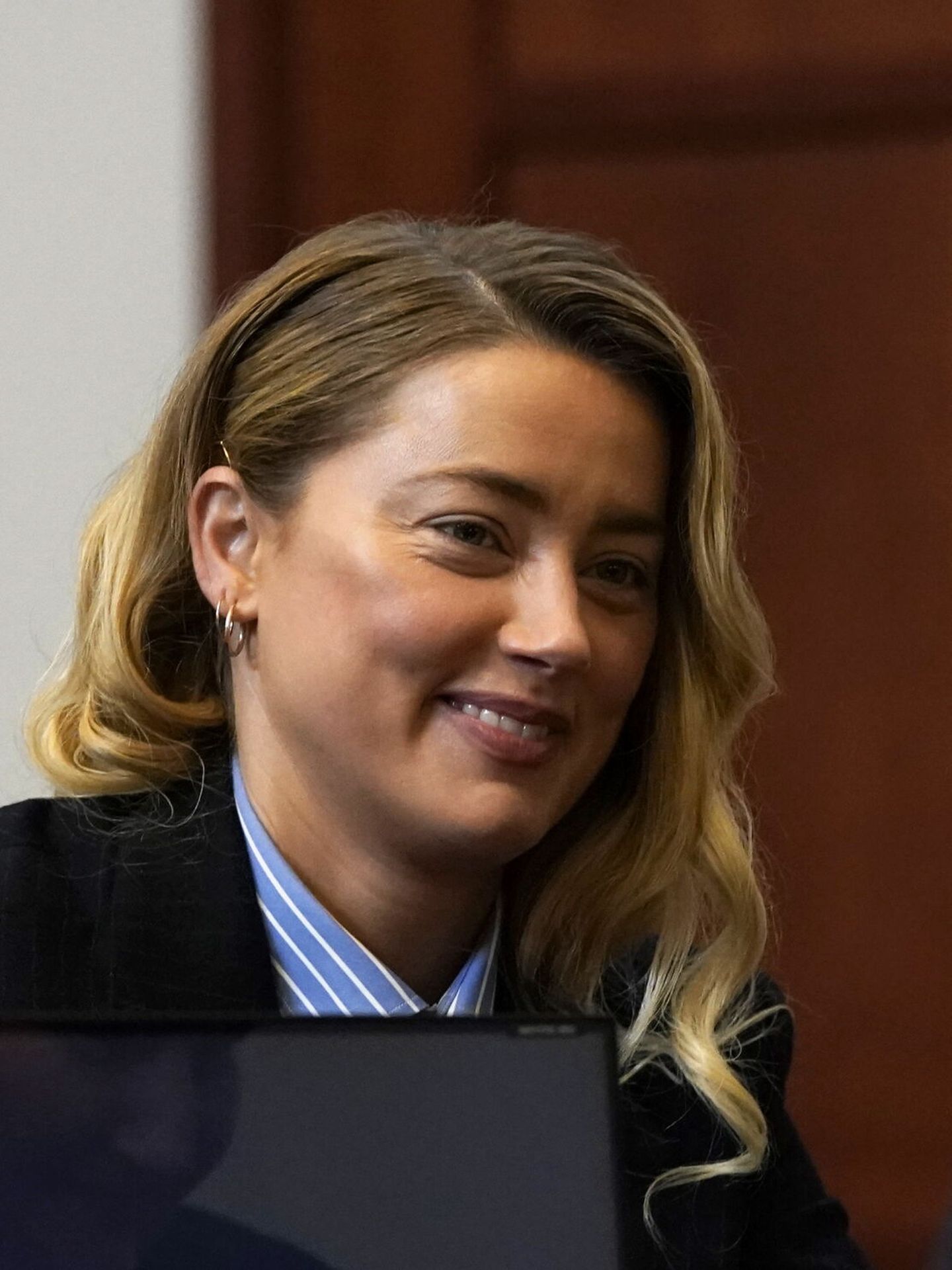 Amber Heard, en el juzgado de Virginia. (EFE/Frantz)